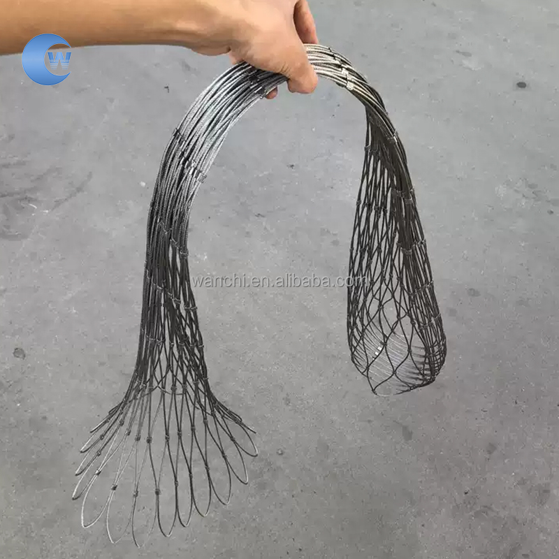 Factory Supply Flexible Light Anti Theft Safety Wire Mesh Stainless Steel Rope Net Security Bag